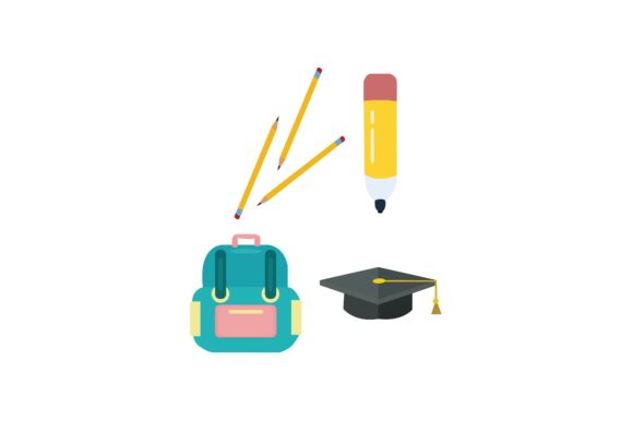 Download School Supply Coloured Illustration Set - School supply Collection