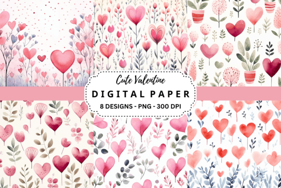 Download Watercolor Cute Valentine Background - Valentine background Collection