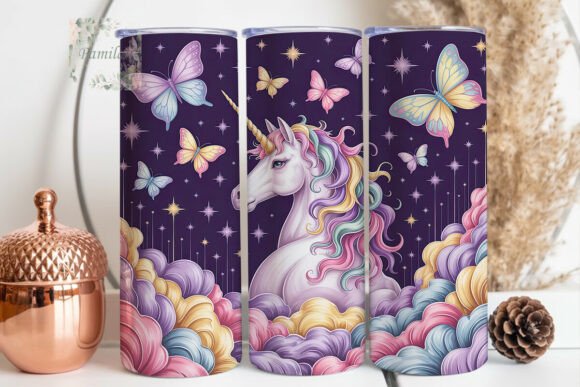 Download Magical Unicorn Butterfly 20oz Skinny Tu - Premium Bundle