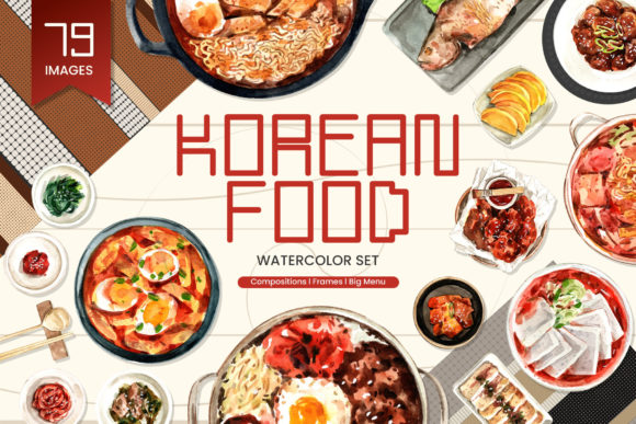 Download Korean Food,Asian Recipe Watercolor - Food Collection