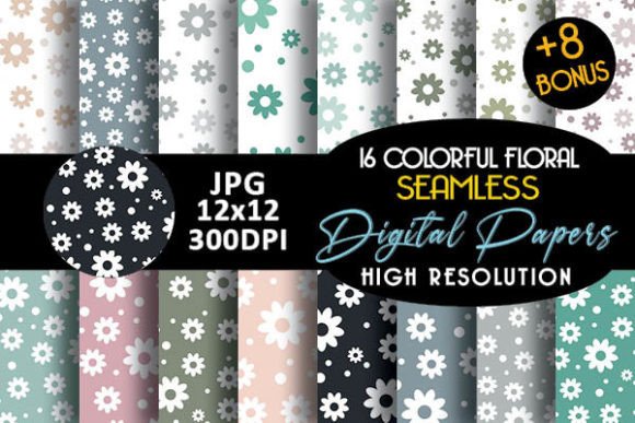 Download Neutral Flowers Summer Digital Papers - Summer digital papers Collection