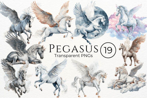 Download Pegasus Watercolor Clipart - Pegasus Collection