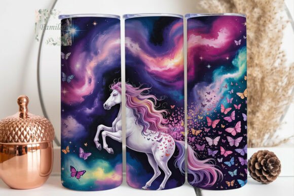 Download Unicorn Butterfly Galaxy 20oz Wrap - Premium Bundle