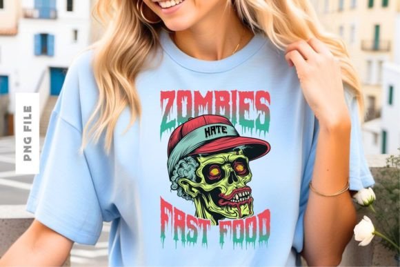 Download Zombies Hate Fast Food T-shirt Design - Food Collection