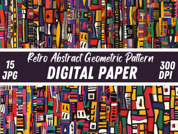 Download Retro Abstract Geometric Paper Patterns - Geometric paper Collection