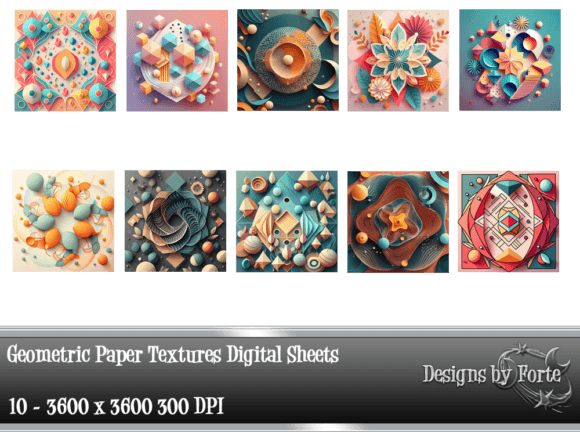 Download Geometric Paper Textures - Geometric paper Collection