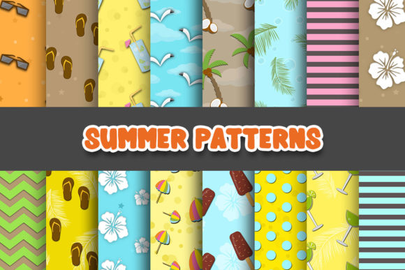 Download Summer Digital Papers Patterns - Summer digital papers Collection